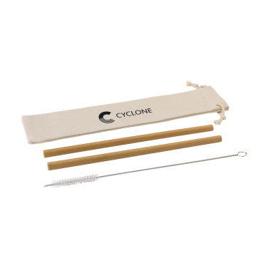 Logo trade advertising products picture of: ECO Bamboe Straw Set bamboo straws