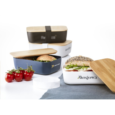 Logo trade corporate gifts image of: Midori Bamboo Lunchbox