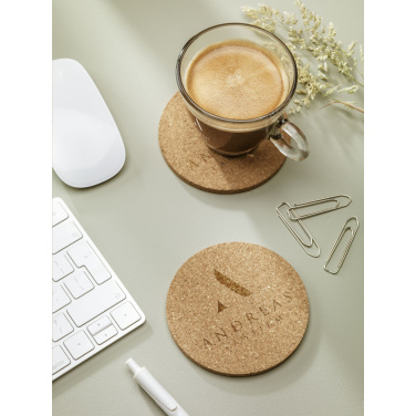 Logo trade promotional products image of: Cork Coaster Set