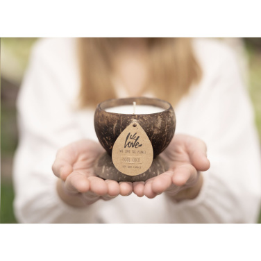 Logo trade promotional giveaways image of: We Love The Planet Coconut Candle