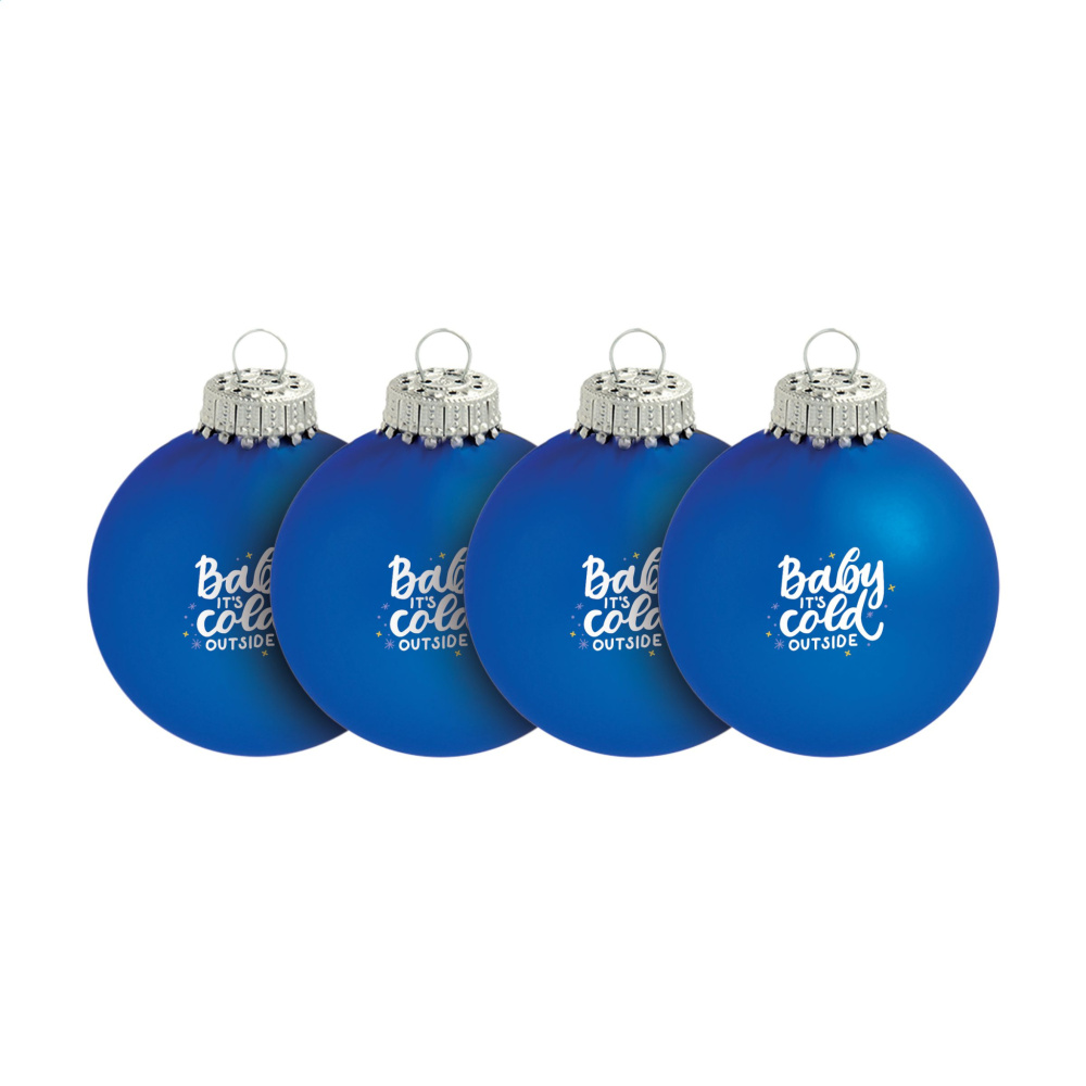 Logotrade advertising products photo of: Christmas Bauble Ø 6 cm - set of 4 - Made in Europe