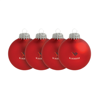 Logotrade business gift image of: Christmas Bauble Ø 6 cm - set of 4 - Made in Europe