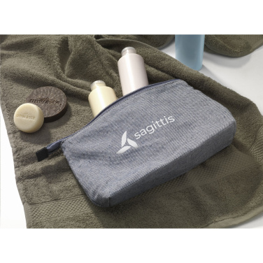 Logo trade promotional merchandise photo of: Wolkat Safi Recycled Textile Cosmetic Bag