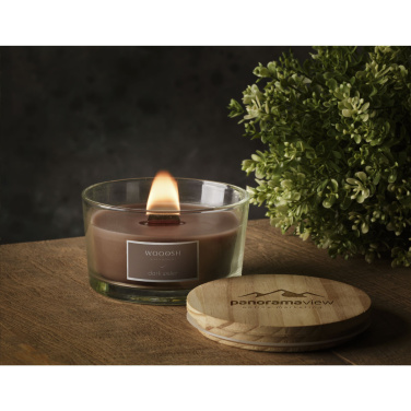 Logo trade promotional items picture of: Wooosh Flame Scented Candle Dark Amber