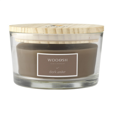 Logo trade corporate gifts picture of: Wooosh Flame Scented Candle Dark Amber