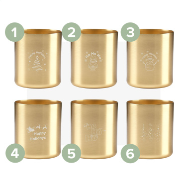 Logo trade promotional gift photo of: Wooosh Scented Candle True Wood X-Mas