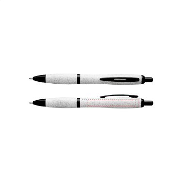 Logo trade promotional items image of: Athos Wheat-Cycled Pen wheat straw pen