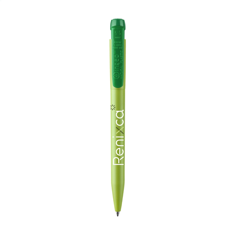 Logotrade promotional gift image of: Stilolinea Ingeo Pen Green Office