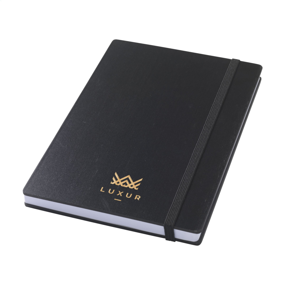 Logotrade business gifts photo of: Bamboo Journal Naked Spine Paper Notebook Black A5