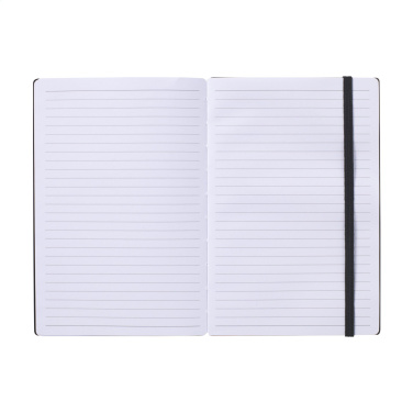 Logo trade promotional giveaways image of: Bamboo Journal Naked Spine Paper Notebook Black A5
