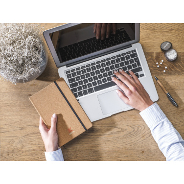 Logo trade promotional items picture of: CorkNote A5 Paper notebook