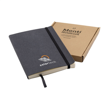 Logo trade advertising product photo of: Monti Recycled Leather - Paper Notebook A5