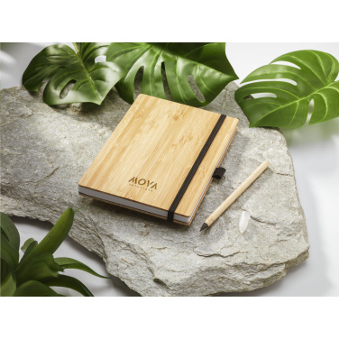 Logotrade advertising products photo of: BambooPlus Paper Notebook A5 - Inkless Pen