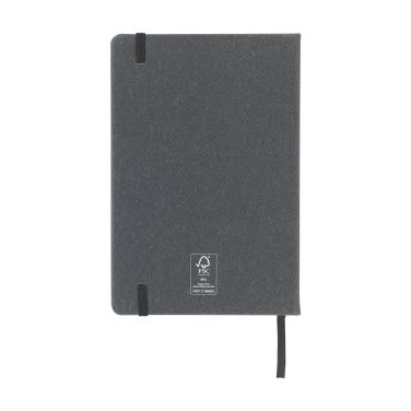Logo trade promotional items picture of: Montana Recycled Leather Paper Notebook A5