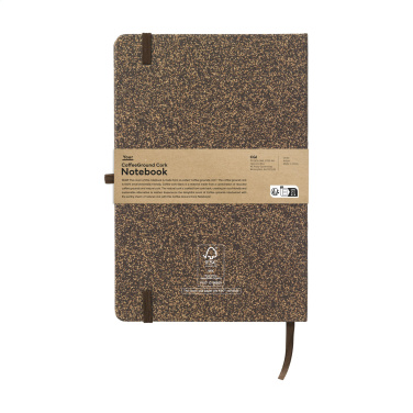 Logotrade promotional product picture of: CoffeeGround Cork Paper Notebook A5