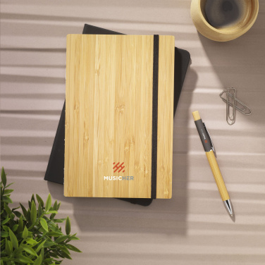 Logotrade corporate gift image of: Bamboo Journal Naked Spine Paper Notebook A5