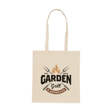 Logo trade promotional gifts image of: ShoppyBag (180 g/m²) long handles cotton bag