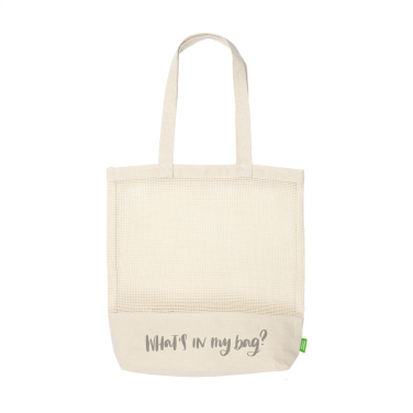 Logotrade promotional product picture of: Natura Organic Mesh Shopper (180 g/m²) shopping bag