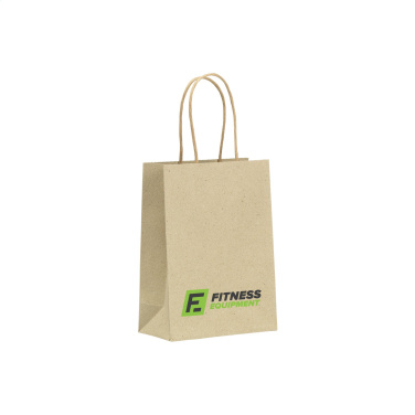 Logotrade promotional gift picture of: Leaf It Bag recycled grass paper (120 g/m²) S