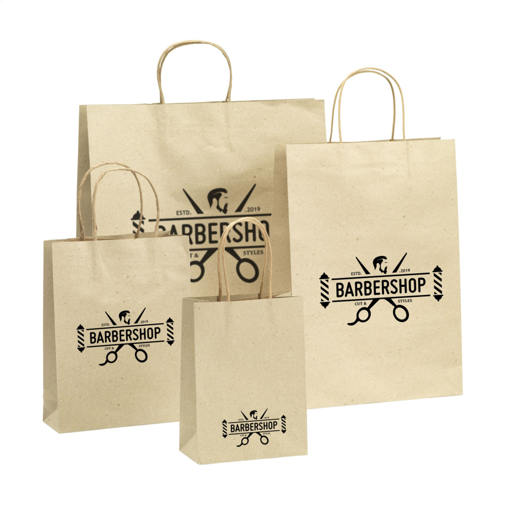 Logotrade advertising product picture of: Leaf It Bag recycled grass paper (120 g/m²) M