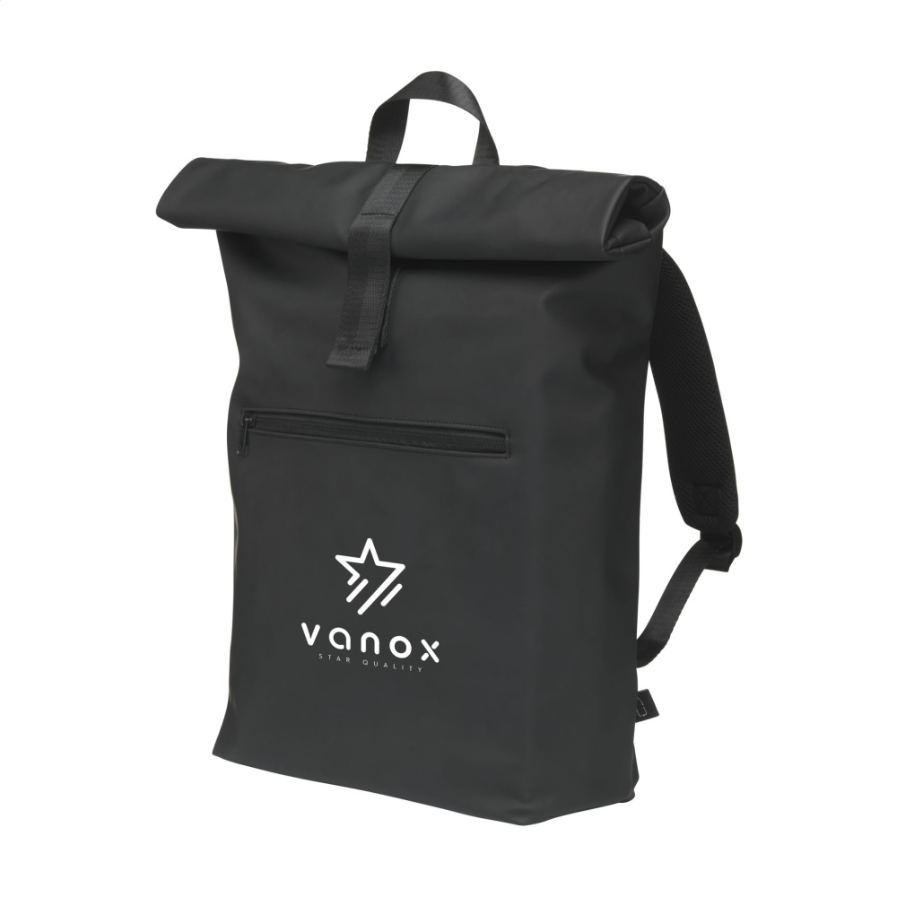 Logotrade promotional giveaways photo of: Lennon Roll-Top Recycled Backpack