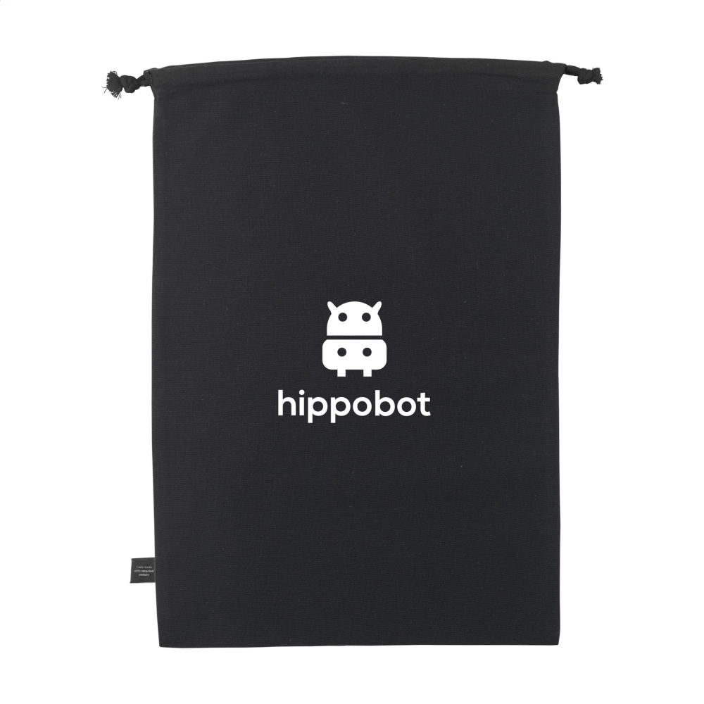 Logotrade corporate gift picture of: Gift Pouch GRS Recycled Cotton (150 g/m²) L