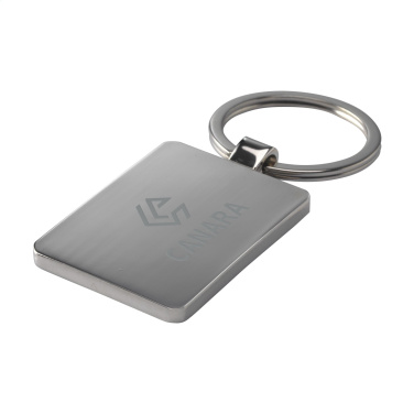 Logo trade promotional product photo of: Bamboo Key Rectangle keyring