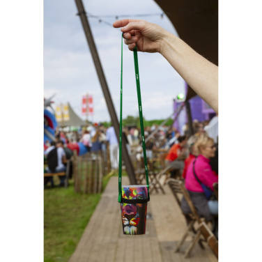 Logotrade advertising products photo of: Lanyard Sublimation RPET 1.5 cm with Cup holder