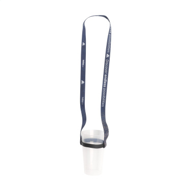 Logo trade promotional products picture of: Lanyard Sublimation RPET 1.5 cm with Cup holder