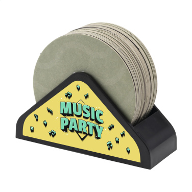 Logo trade corporate gift photo of: Recycled Holder Beer Coasters