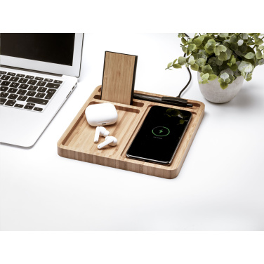 Logo trade promotional giveaway photo of: Bamboo Organizer charger