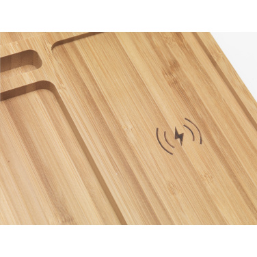 Logo trade promotional products image of: Bamboo Organizer charger