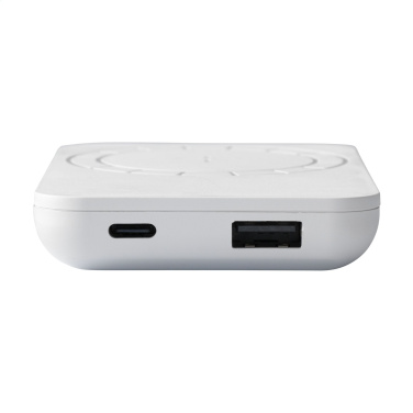 Logo trade promotional products image of: Force Magnetic RCS Recycled Wireless Powerbank 5000