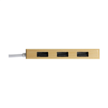 Logo trade advertising product photo of: Bamboo USB Hub