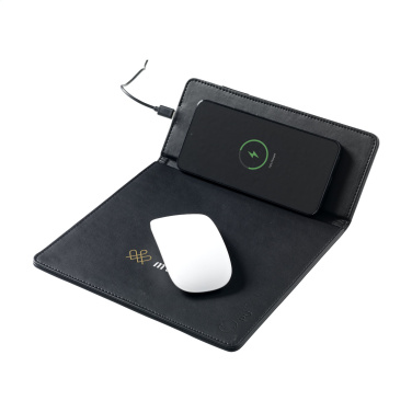 Logo trade promotional merchandise photo of: RCS Recycled Wireless Charging Mousepad