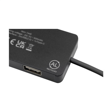 Logotrade corporate gift picture of: Tecco GRS Recycled Alu USB Hub