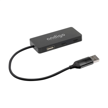 Logo trade promotional product photo of: Tecco GRS Recycled Alu USB Hub