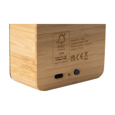 Logo trade promotional giveaways picture of: Sonido 5W Bamboo wireless speaker