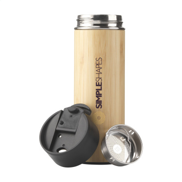 Logo trade advertising products image of: Sakura 360 ml bamboo thermo bottle/thermo cup