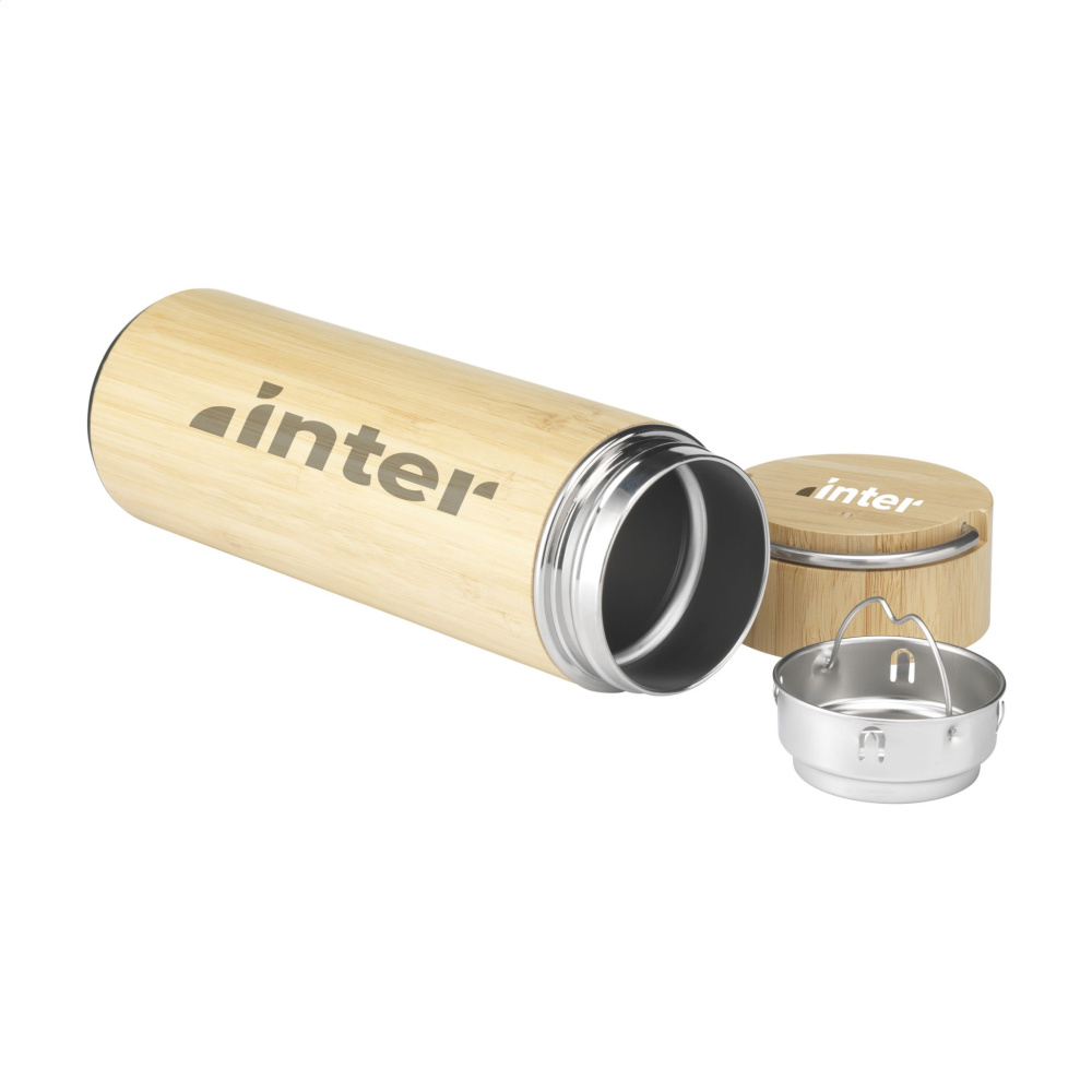 Logotrade promotional merchandise picture of: Nikko 330 ml bamboo thermo bottle/thermo cup