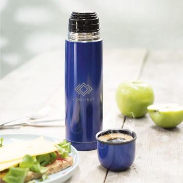 Logo trade promotional giveaways image of: ThermoColour RCS Recycled Steel 500 ml thermo bottle