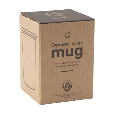 Logo trade promotional merchandise image of: Espresso-to-Go Mug RCS Recycled Steel 170 ml