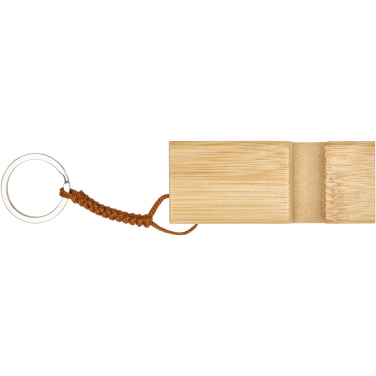 Logotrade promotional giveaways photo of: Bosona bamboo phone holder with keychain