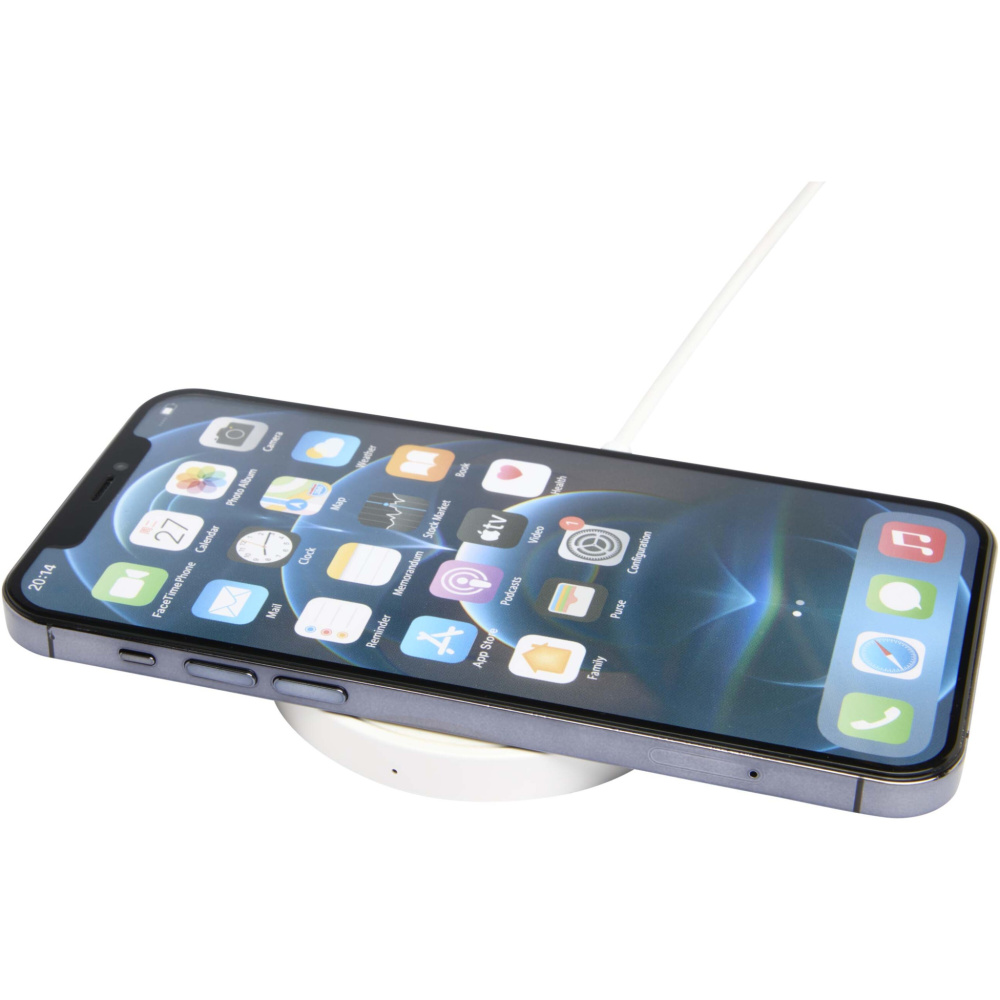 Logo trade promotional product photo of: Freal 15W recycled plastic wireless charging pad