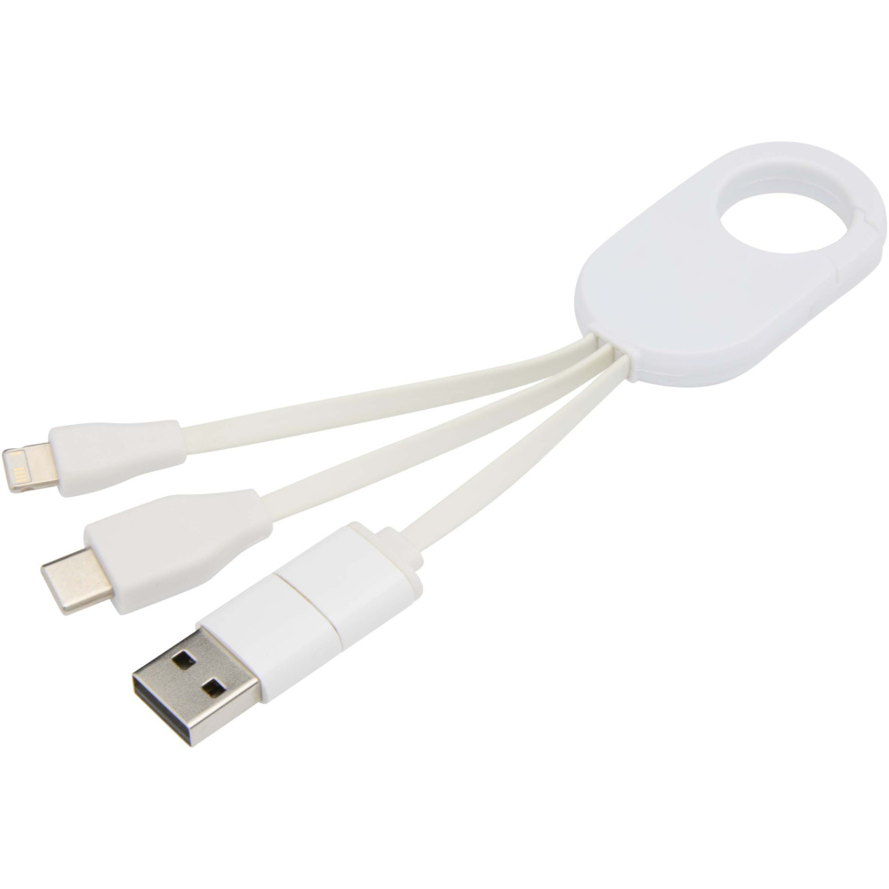 Logo trade corporate gifts picture of: Troop 4-in-1 recycled plastic charging cable