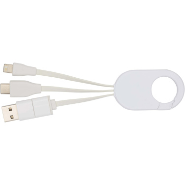 Logo trade promotional gift photo of: Troop 4-in-1 recycled plastic charging cable