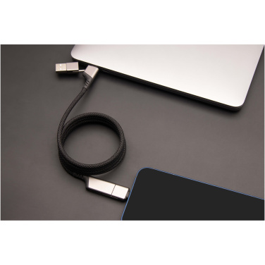 Logotrade promotional item picture of: SCX.design C52 100W 4-in-1 rPET magnetic ultra fast charging cable 