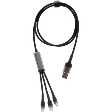 Logo trade business gifts image of: SCX.design C53 100W 5-in-1 rPET ultra fast charging cable