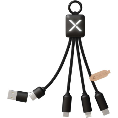 Logo trade promotional merchandise photo of: SCX.design C13 15W 5-in-1 charging cable