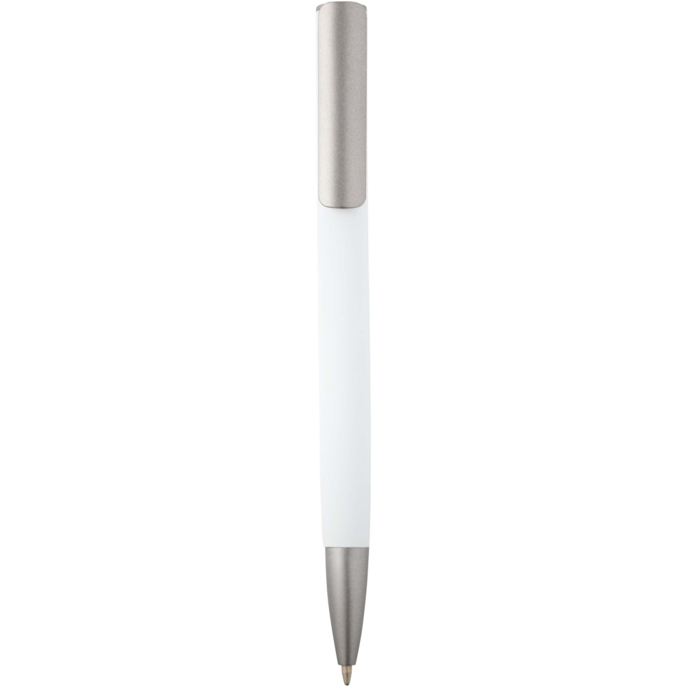 Logotrade promotional product picture of: Ziggur aluminium ballpoint pen (blue ink)